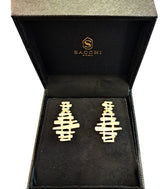 Orecchini in oro giallo 18 kt e diamanti della Collezione Steps