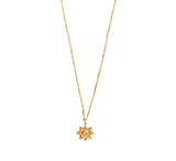 Girocollo a fiore in oro con diamante