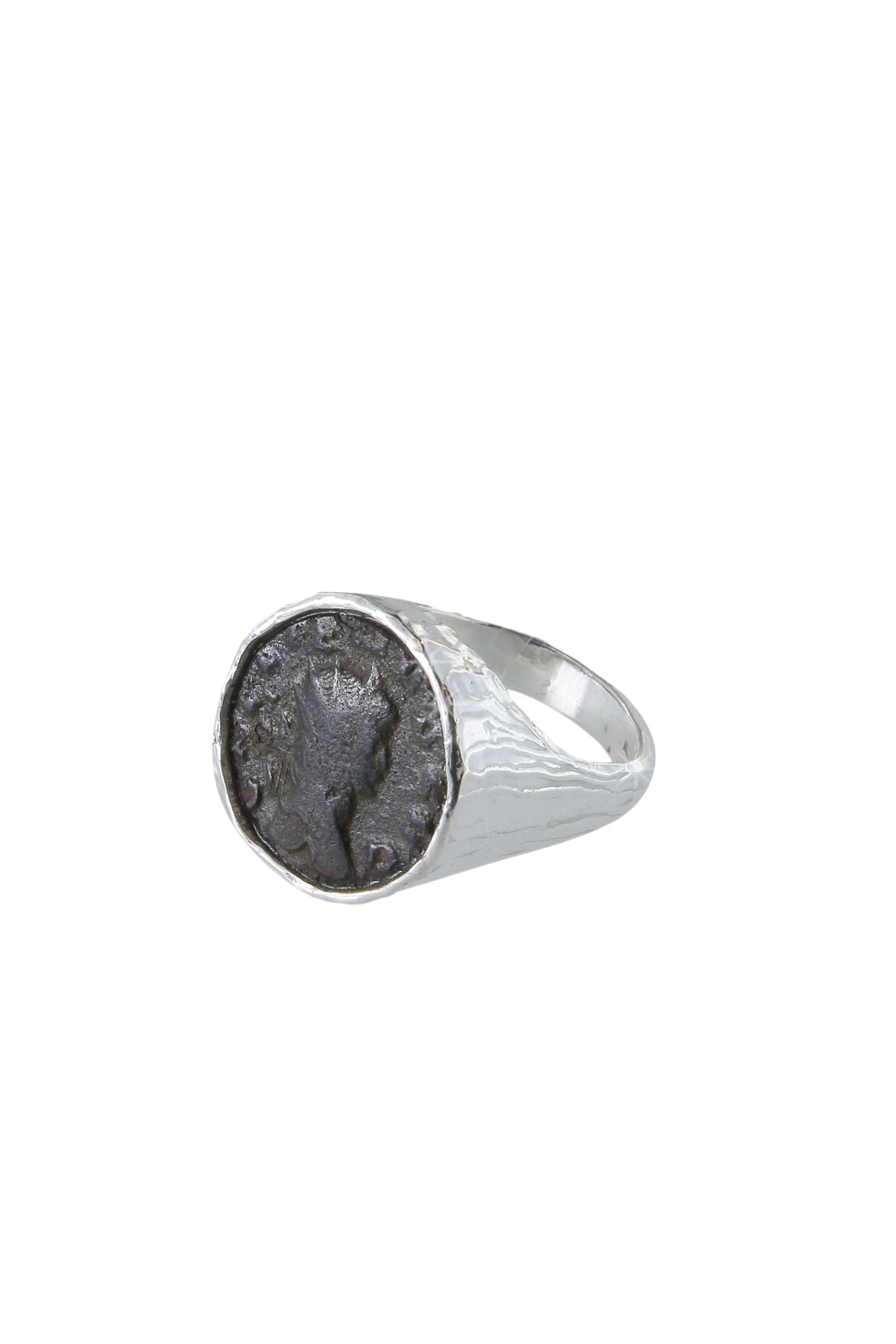 Anello in Argento a Sigillo Moneta Romana Collezione Roma