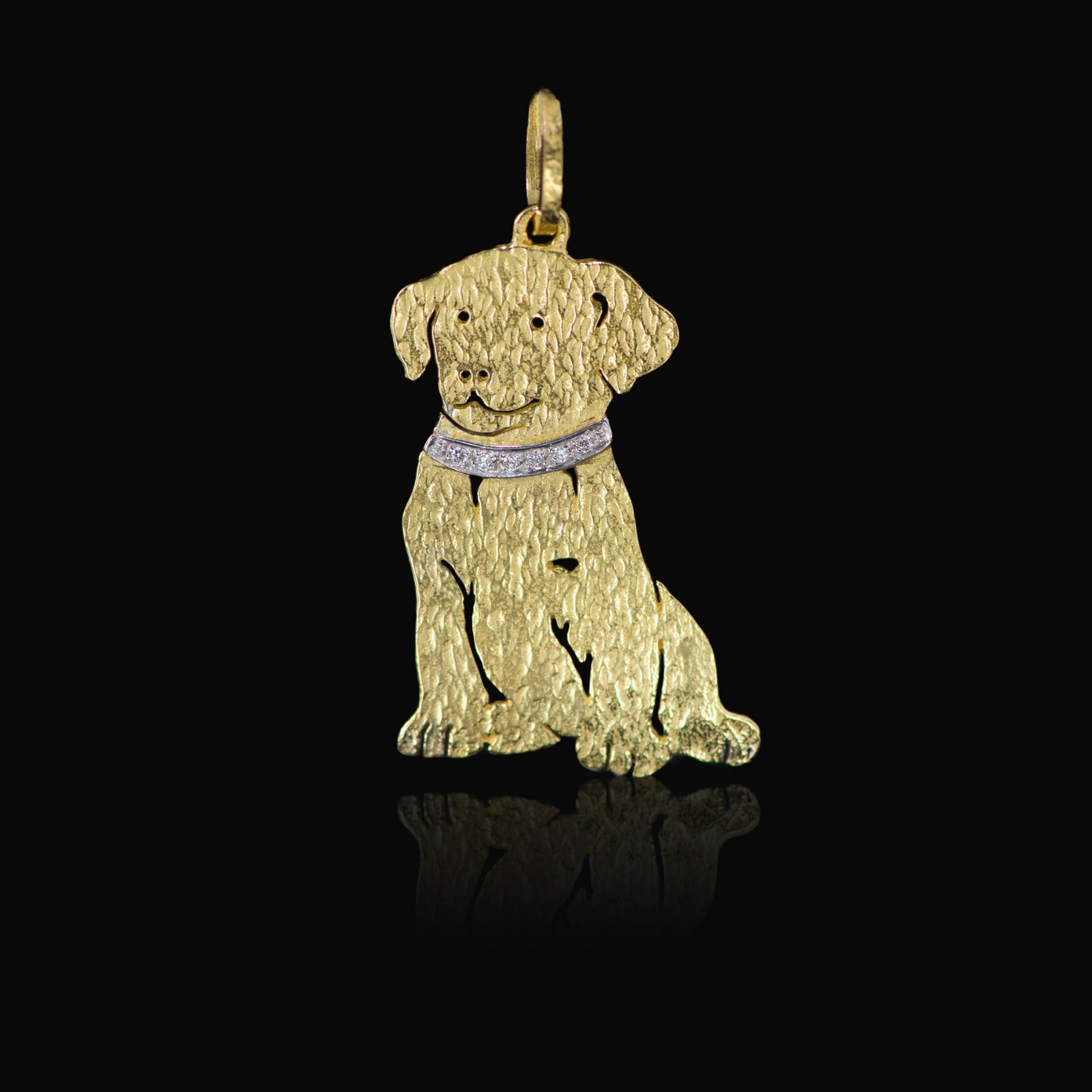 Ciondolo in oro 18 kt e diamanti "Labrador" collezione "Cani & Gatti"