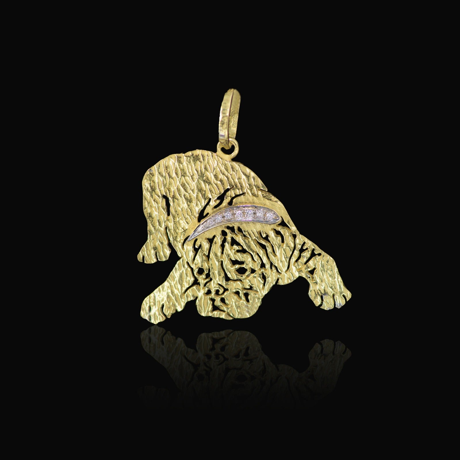 Ciondolo in oro 18 kt e diamanti "Bulldog" collezione "Cani & Gatti"