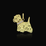 Ciondolo in oro 18 kt e diamanti "Scottish Terrier" collezione "Cani & Gatti"