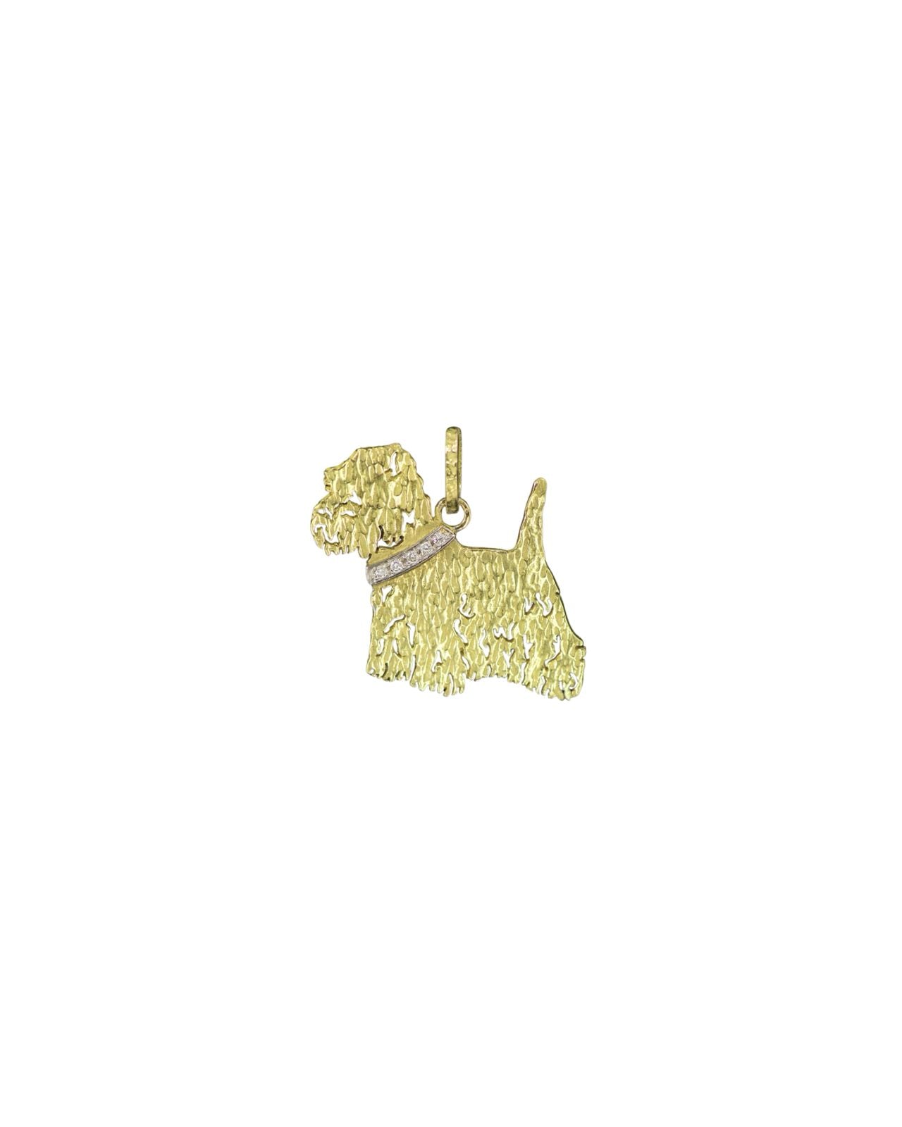 Ciondolo in oro 18 kt e diamanti "Scottish Terrier" collezione "Cani & Gatti"