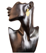 Orecchini in oro giallo 18 kt e diamanti della Collezione Steps