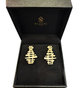 Orecchini in oro giallo 18 kt e diamanti della Collezione Steps