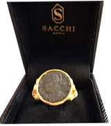 Anello in oro con moneta romana Collezione Roma