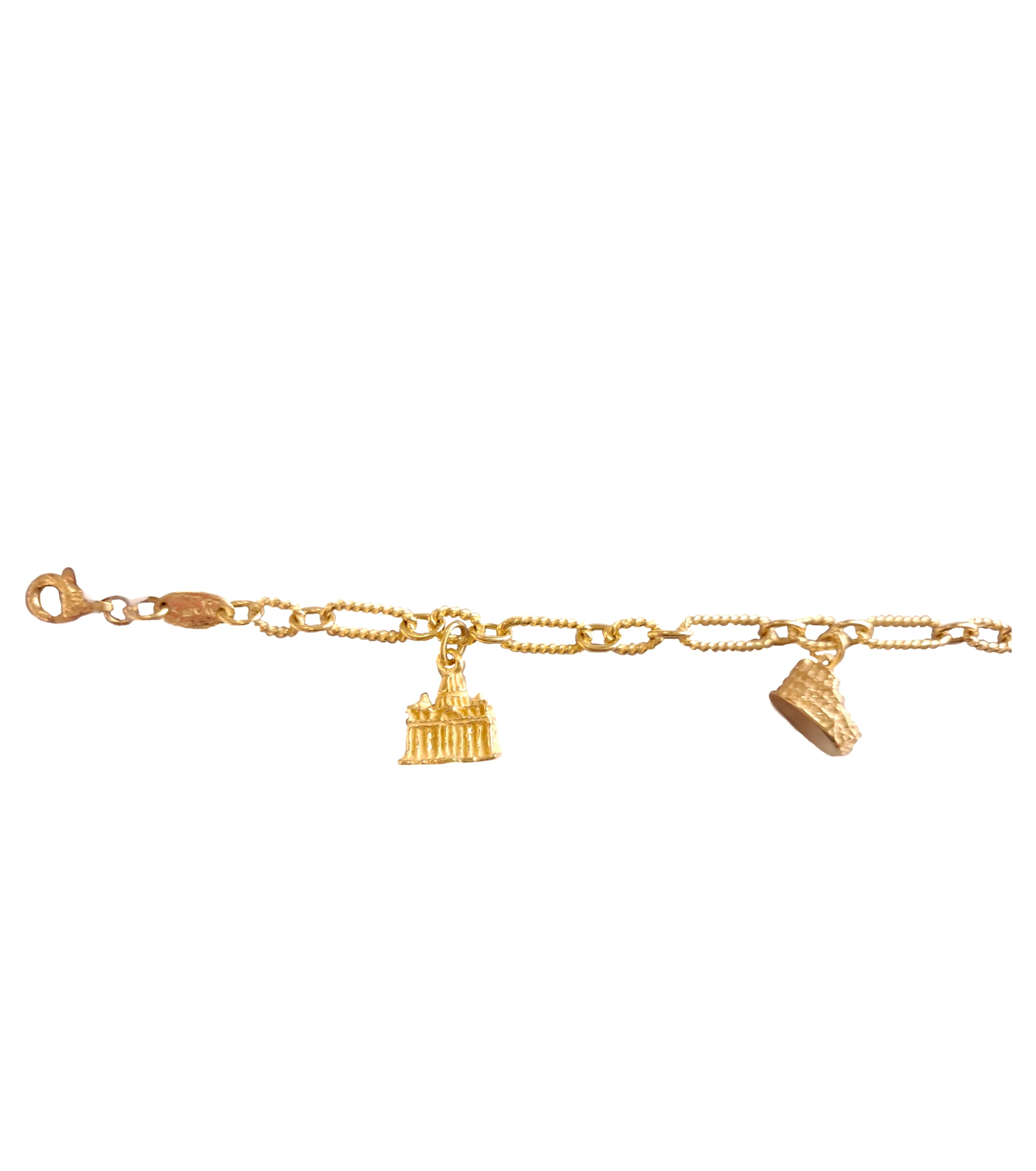 Bracciale realizzato in oro 18 kt con Monumenti di Roma