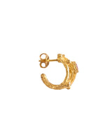 Orecchini pendenti in oro giallo con rubini a cuore e diamanti Collezione Universo