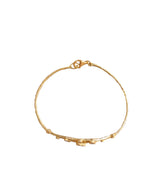 Bracciale in oro giallo 18 kt con diamanti e rubino a Cuore