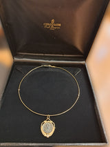 Ciondolo in oro con moneta romana diamante Collezione Roma