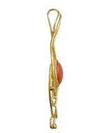 Ciondolo in oro corallo rosso con diamanti Collezione Klimt