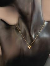 Girocollo in oro con centrale con diamante