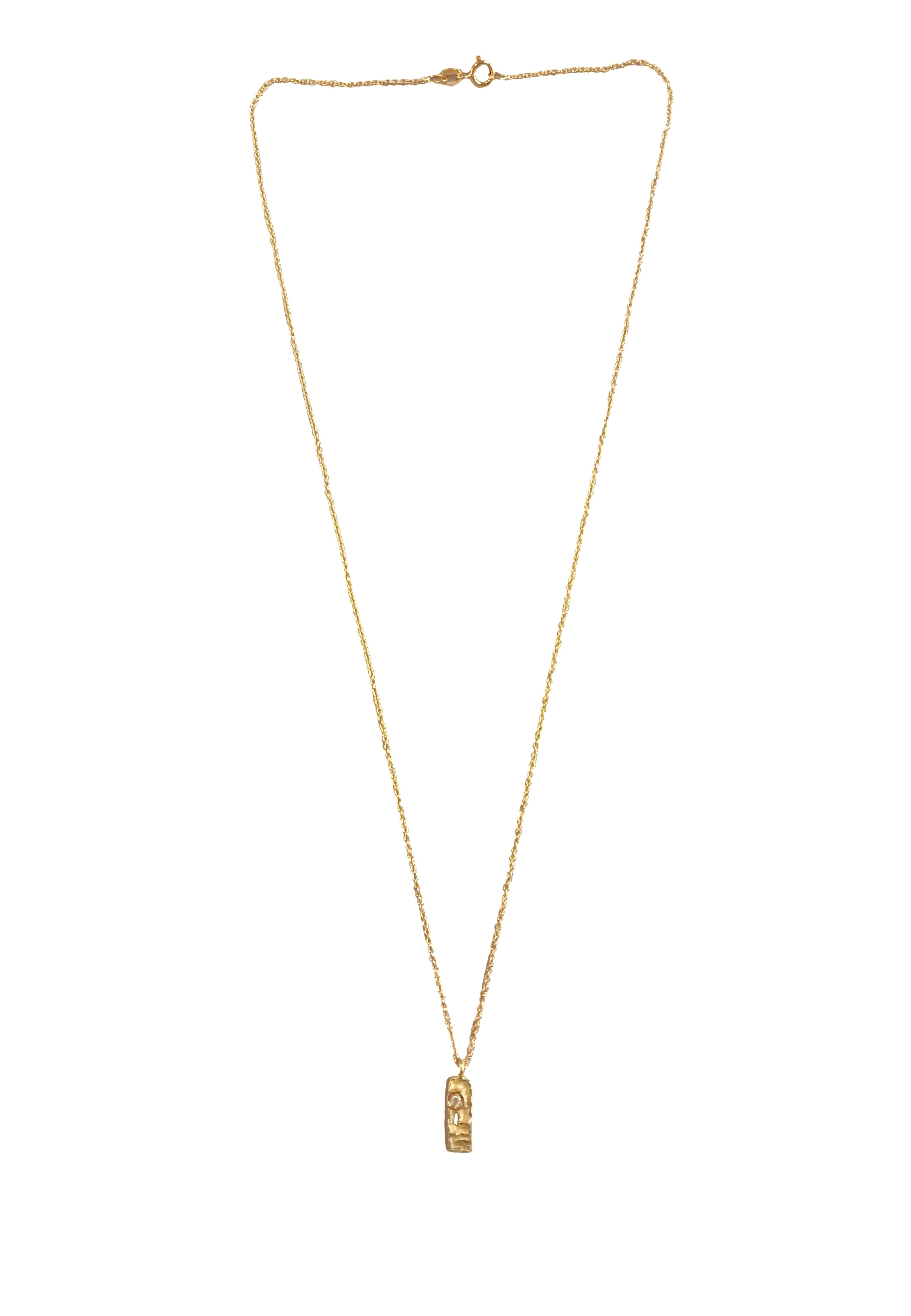 Girocollo in oro con centrale e diamante