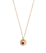 Girocollo in oro con rubellite diamanti Collezione Luna