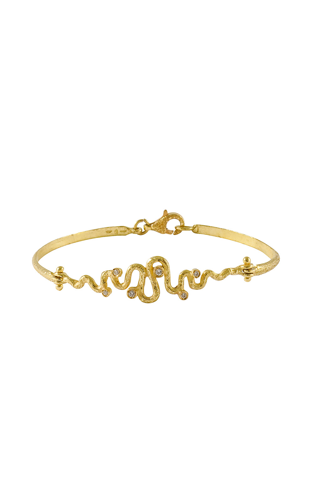 Bracciale in oro giallo con diamanti collezione Snake