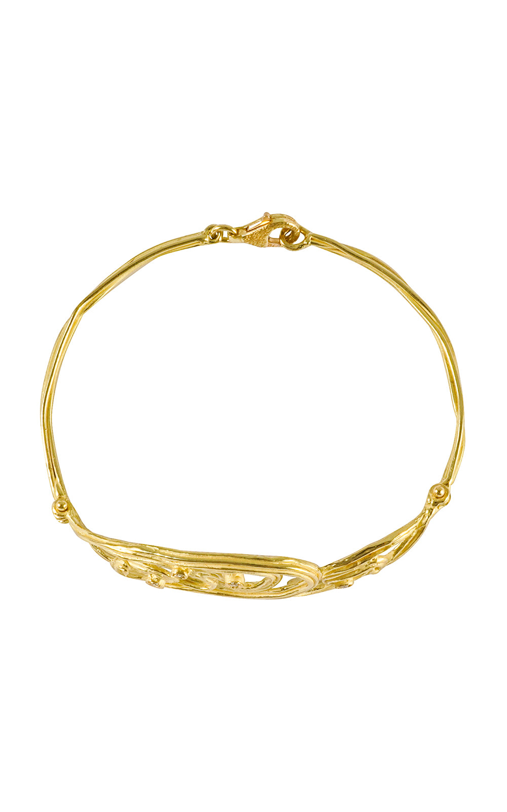 Bracciale in oro giallo con diamanti collezione Waves