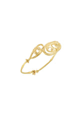 Yellow gold bracelet with diamonds Waves collection