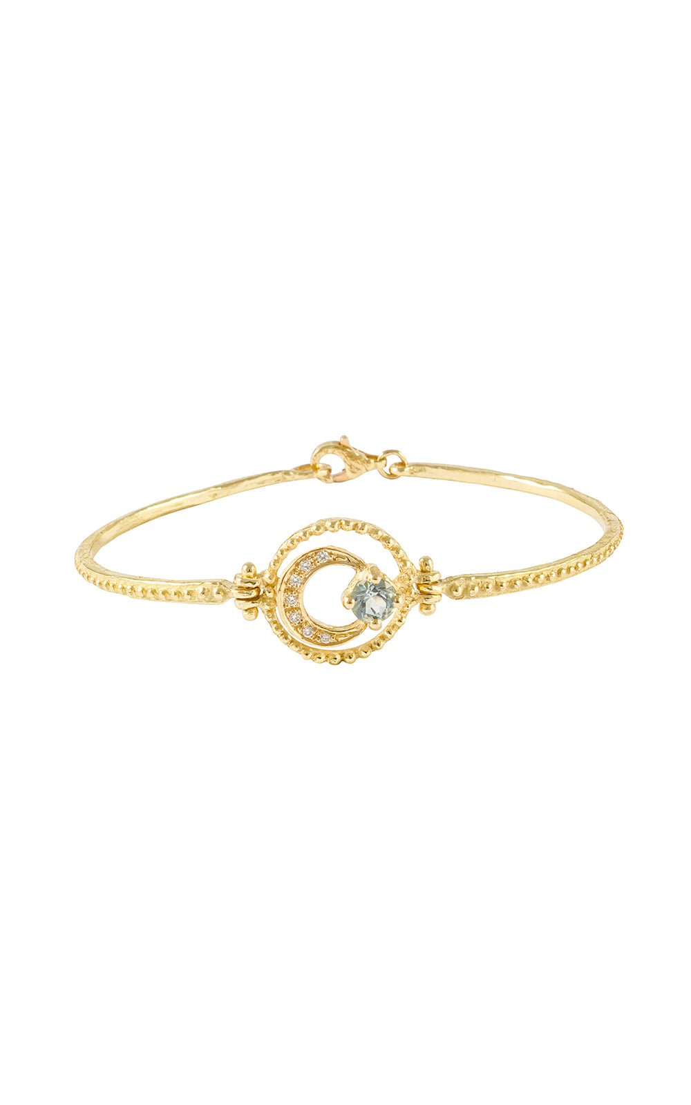 Bracciale in Oro  Acquamarina e diamanti Collezione Luna