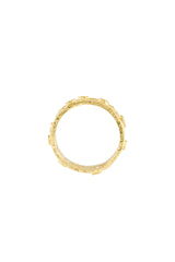 Yellow Gold Band Ring with Diamonds Collect Love and Engagement