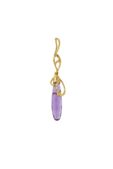 Ciondolo in oro con ametista viola e diamante Collezione Primavera