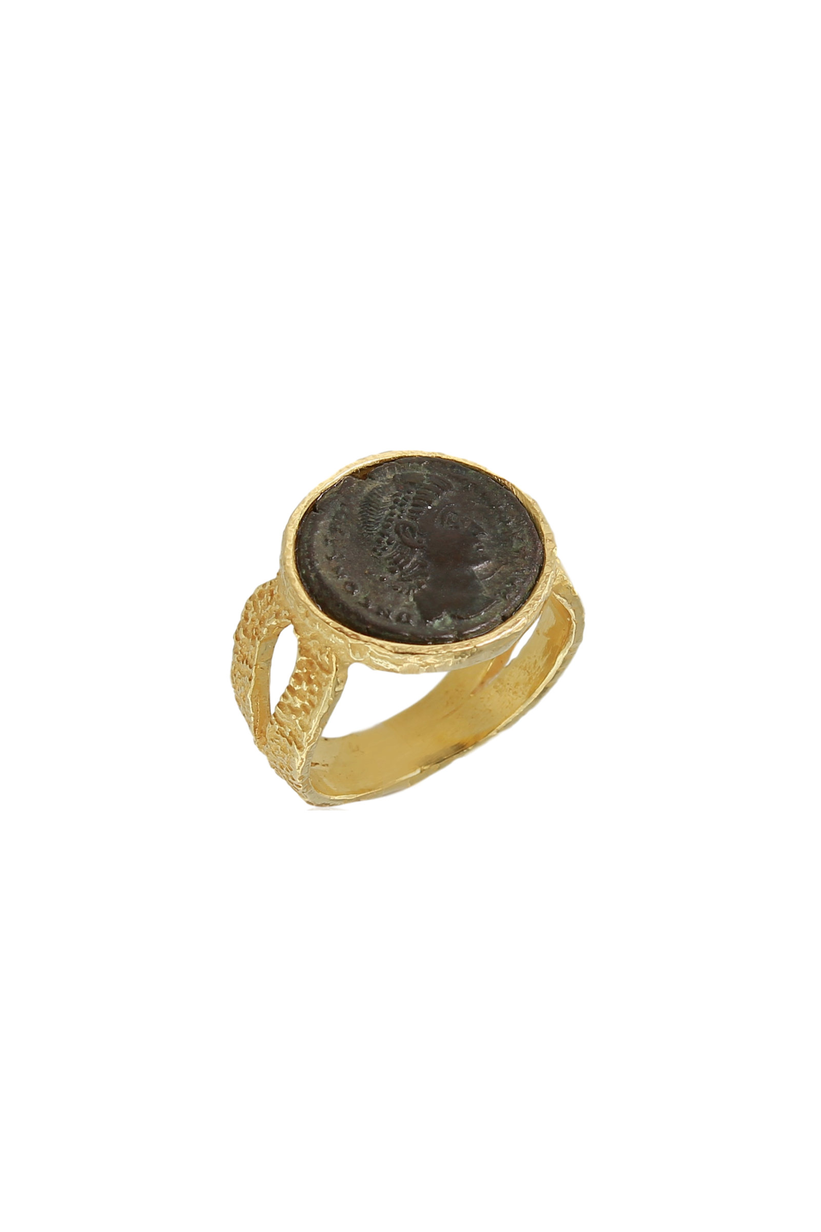 SE607A-18-Kt-Yellow-Gold-Ring-with-Roman-Coin-1