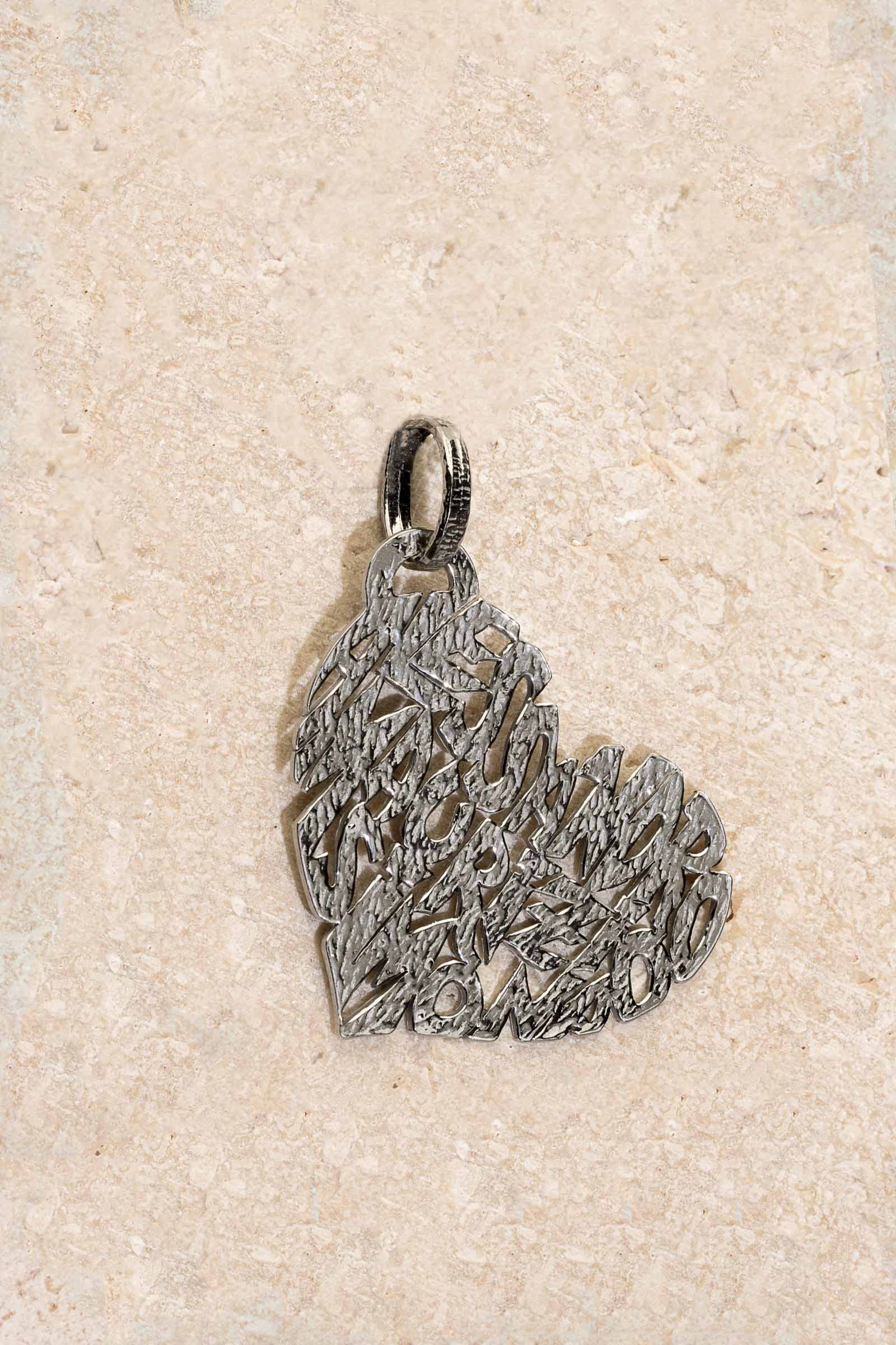 Large Black Silver 925 Heart with Names